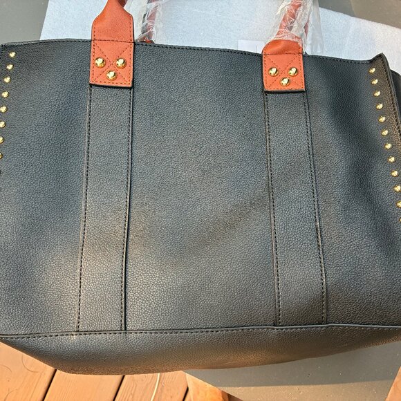 Mia K. Collection Black Vegan Handbag Wallet NEW - Picture 2 of 16